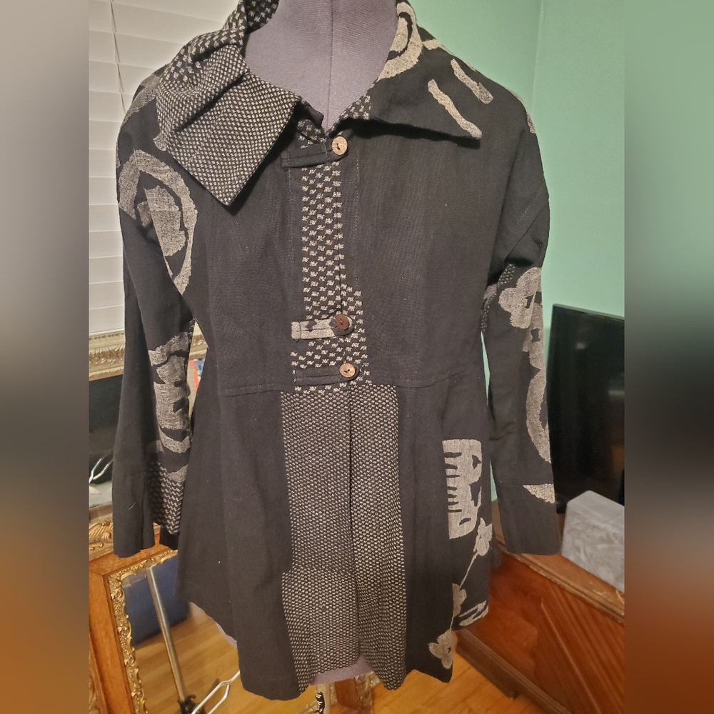 Cupcakes Black and Gray Patterned Jacket
